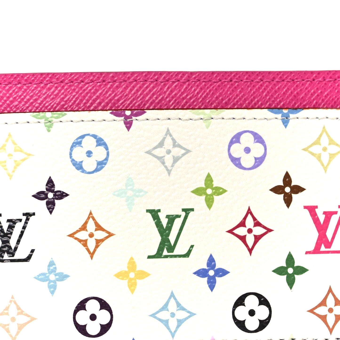 LV X TM Monogram Multicolor Card Holder Kawaii Pink