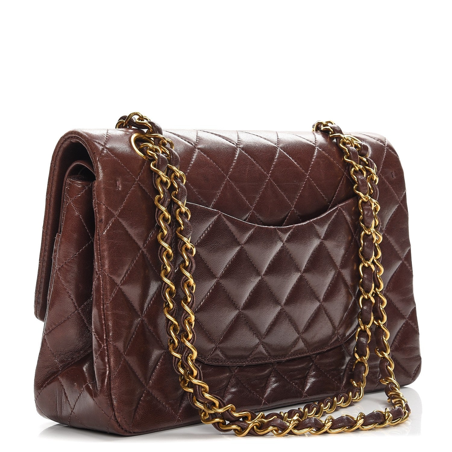 Chanel Lambskin Quilted Medium Double Flap Brown 3 of 19