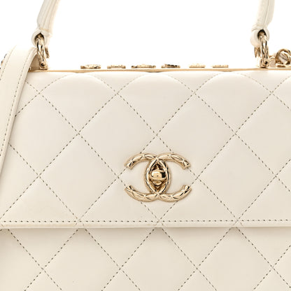 Chanel Lambskin Quilted Small Trendy CC Dual Handle Flap Bag White 8 of 13