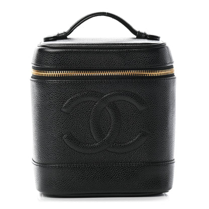 Chanel Caviar Vanity Cosmetic Case Black 1 of 10