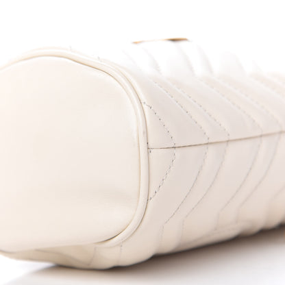 Gucci Calfskin Matelasse Mini GG Marmont 2.0 Bucket Bag White 7 of 10