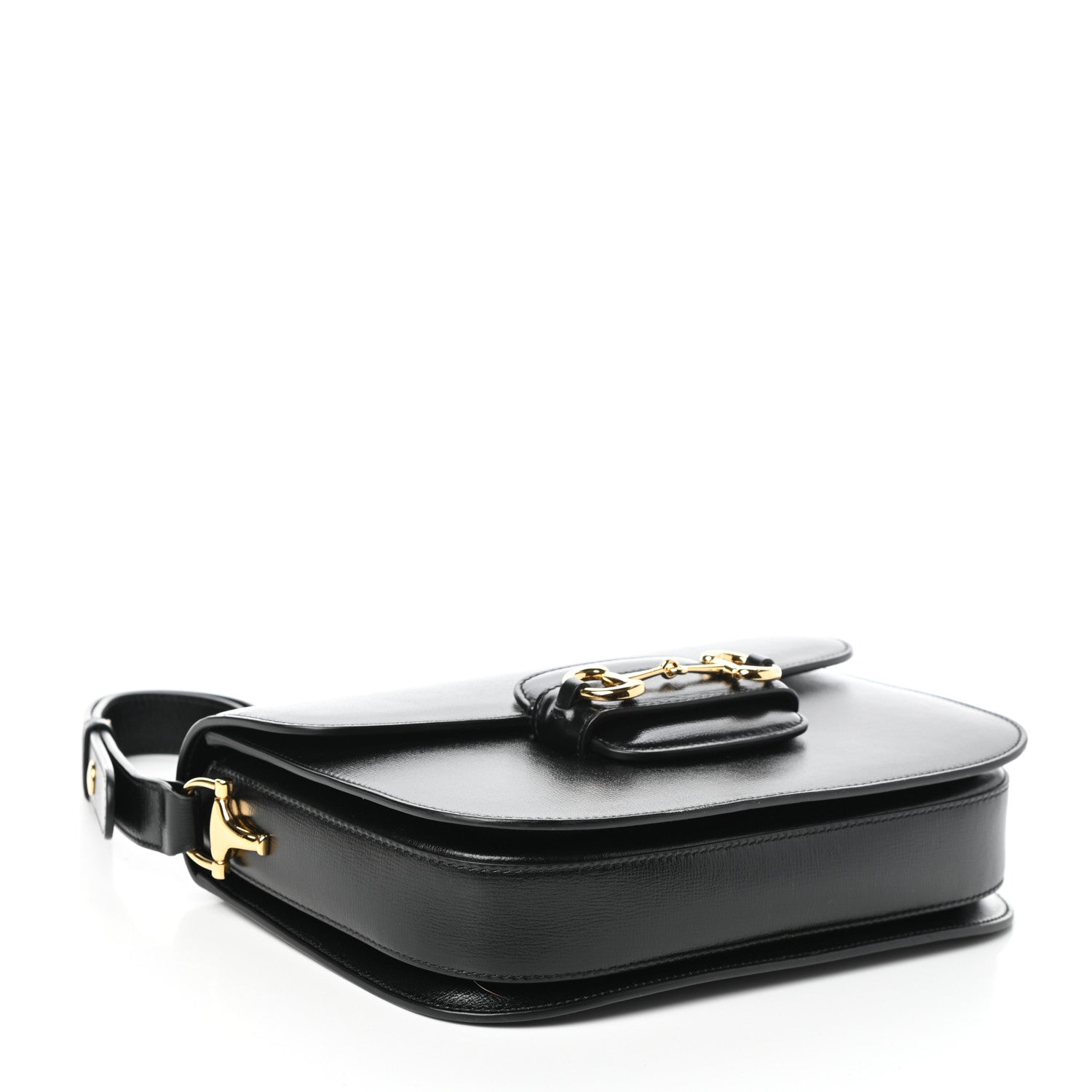 Gucci Azalea Calfskin Horsebit 1955 Shoulder Bag Black 4 of 9