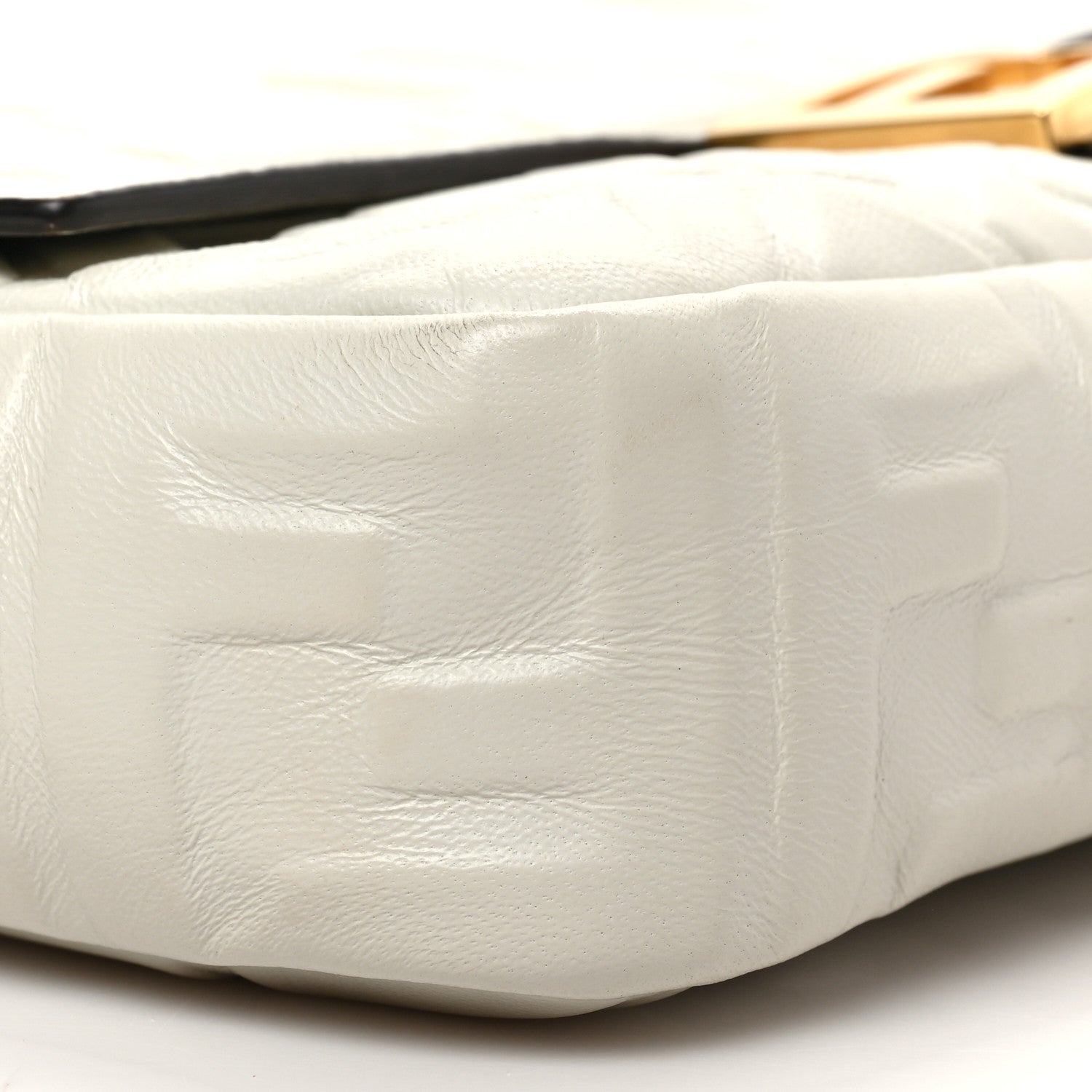 Fendi Nappa FF 1974 Embossed Baguette White 7 of 8