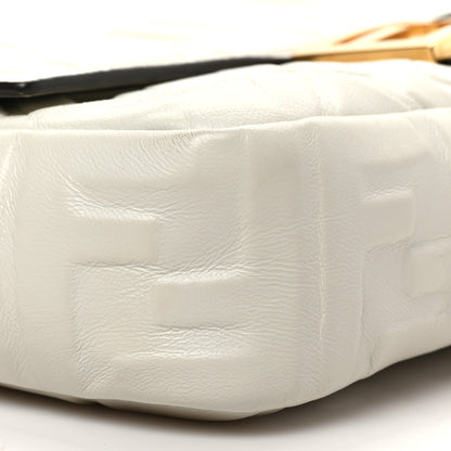 Fendi Nappa FF 1974 Embossed Baguette White 7 of 8