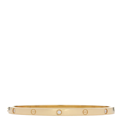 Cartier 18K Yellow Gold 6 Diamond Small LOVE Bracelet 16 3 of 9