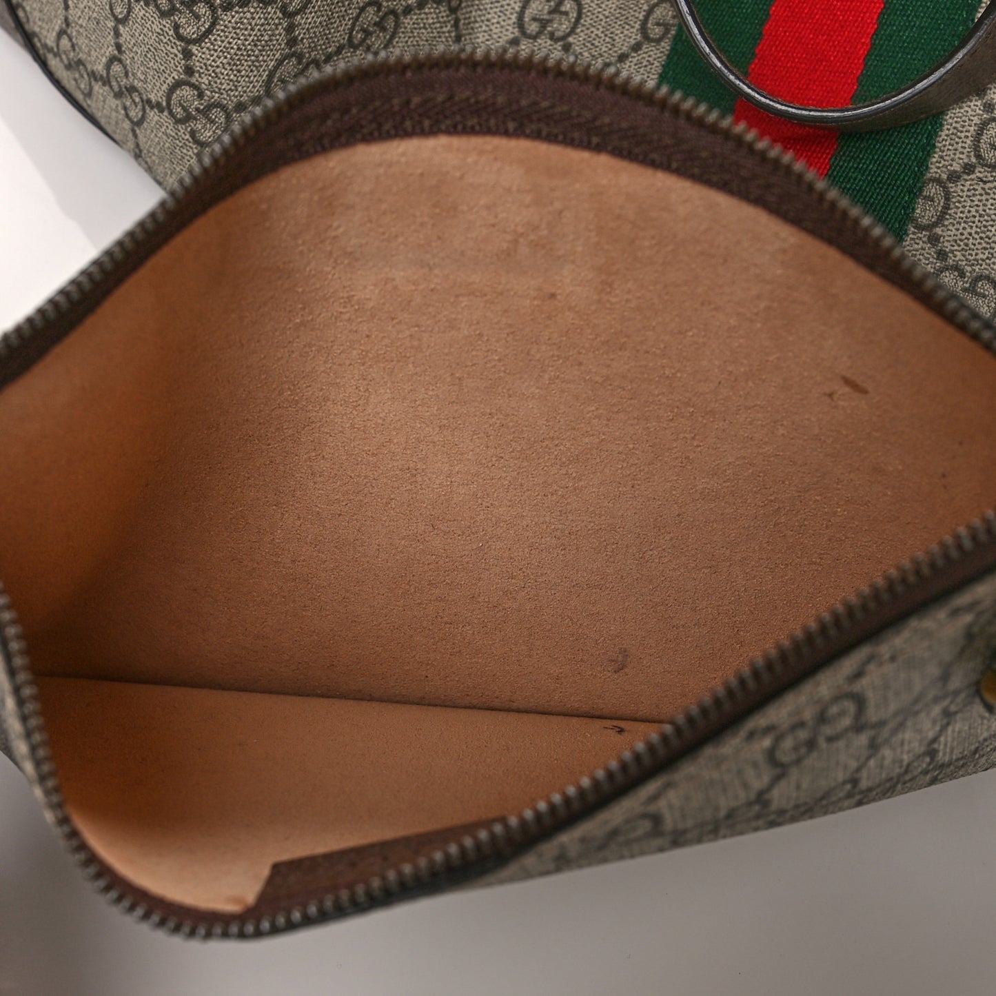 GG Supreme Monogram Web Ophidia Tote Brown