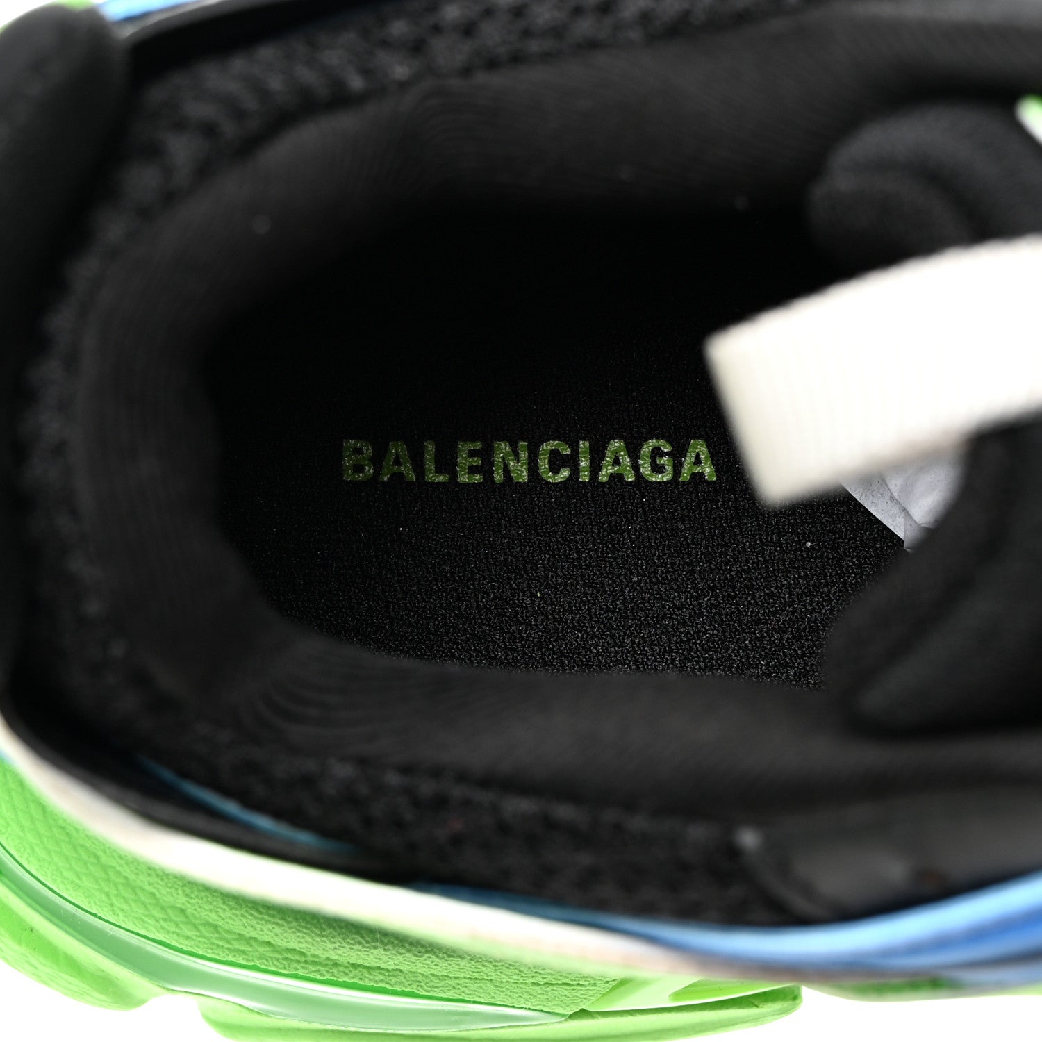 Balenciaga Mesh Nylon Metallic Fabric Womens Track Sneakers 37 Blue Green 6 of 9