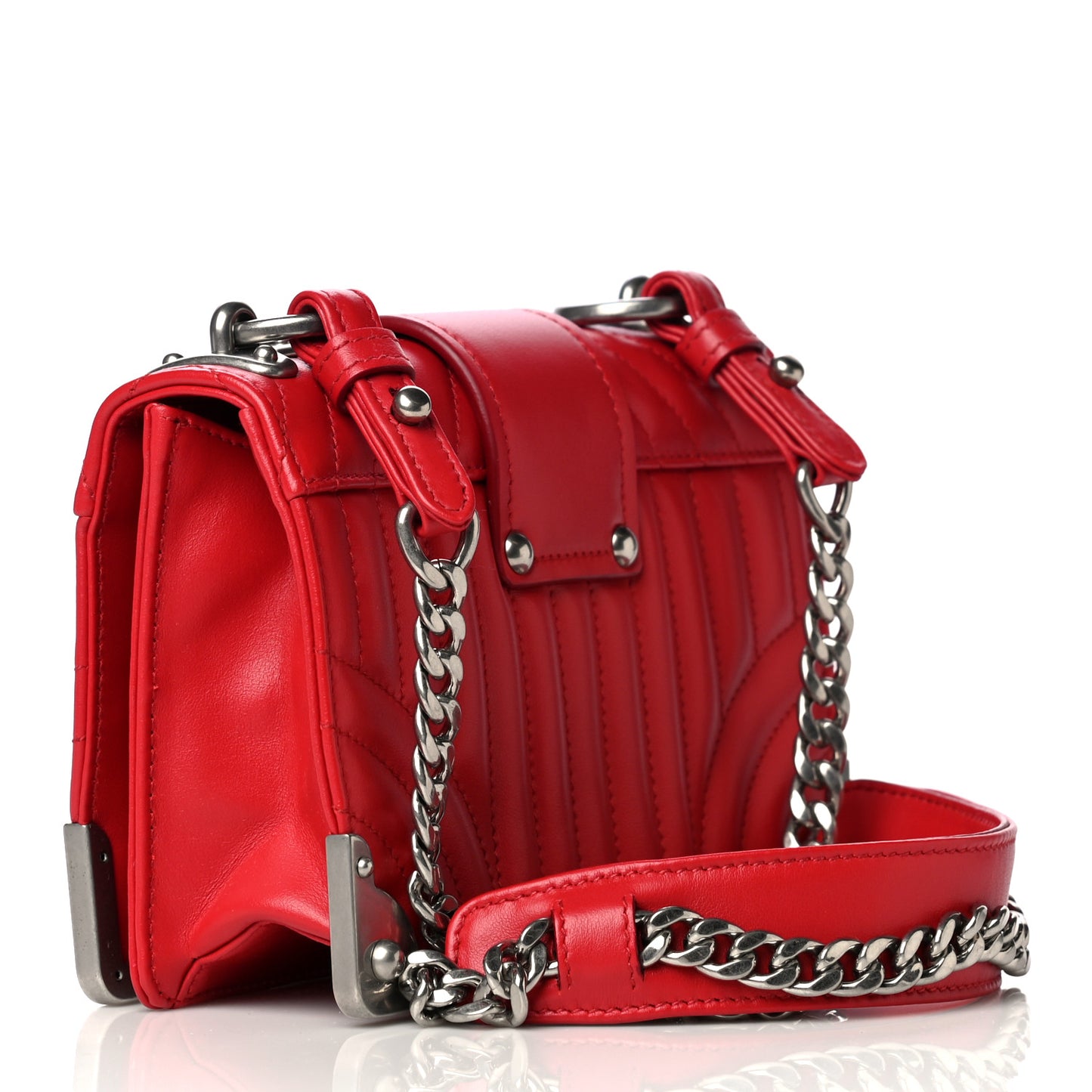 Soft Calfskin Impunture Diagramme Cahier Bag Rosso