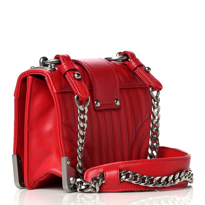 Prada Soft Calfskin Impunture Diagramme Cahier Bag Rosso 2 of 5