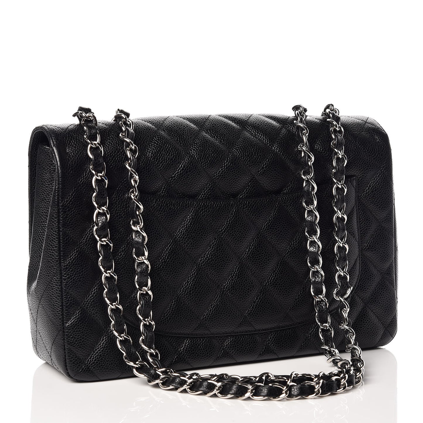 Caviar Quilted Jumbo Single Flap Black