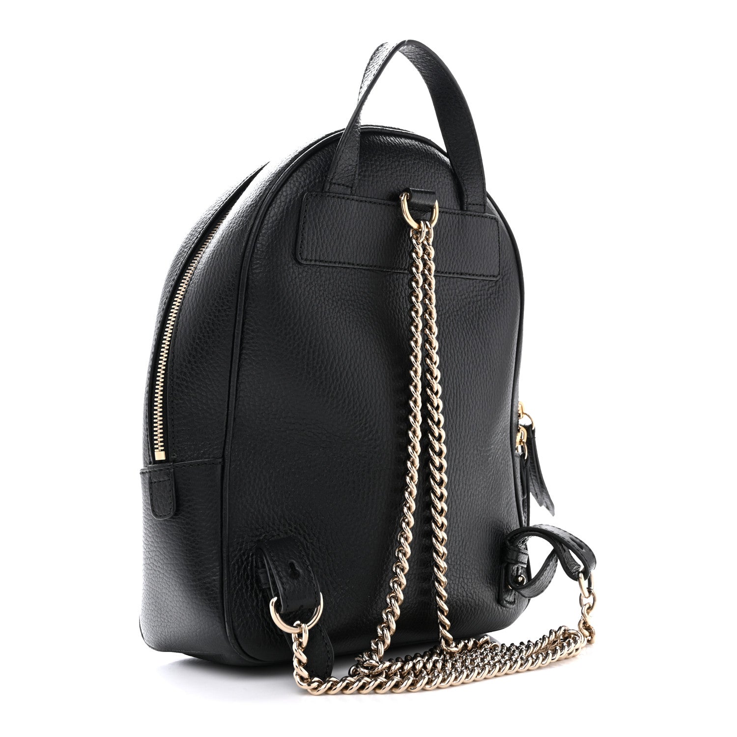 Gucci Pebbled Calfskin Soho Chain Backpack Black 3 of 15