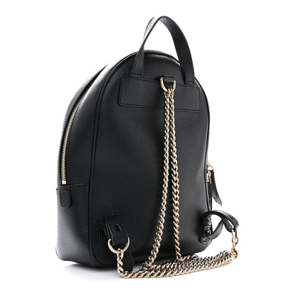 Gucci Pebbled Calfskin Soho Chain Backpack Black 3 of 15