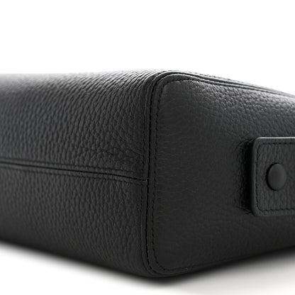 Chanel Grained Calfskin Large Zippered Pouch Black 9 of 10
