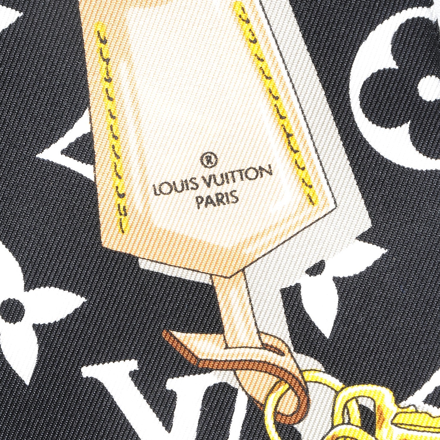 Louis Vuitton Silk Monogram Confidential Bandeau Black 3 of 6