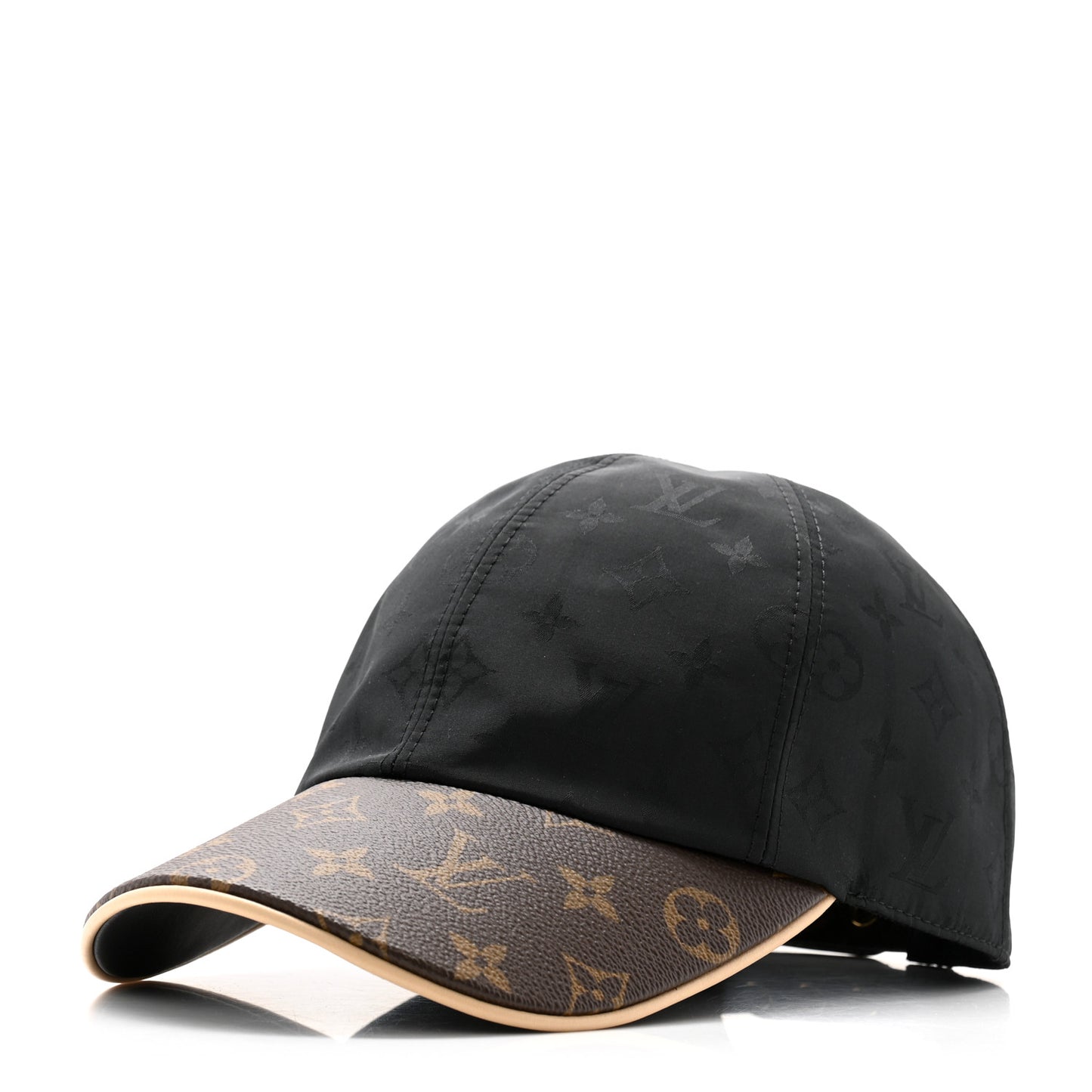 Polyester Silk Monogram LV Get Ready Cap M Black
