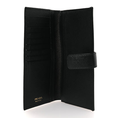 Prada Saffiano Metal Large Wallet Black 5 of 9