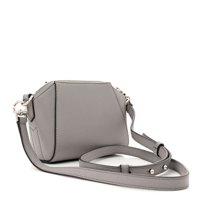Givenchy Sugar Goatskin Nano Antigona Pearl Grey 3 of 10