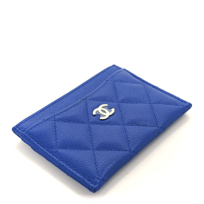 Chanel Caviar Quilted Card Holder Blue 4 of 9