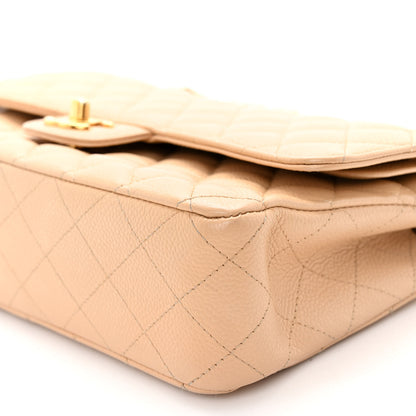 Chanel Caviar Quilted Medium Double Flap Beige 10 of 10