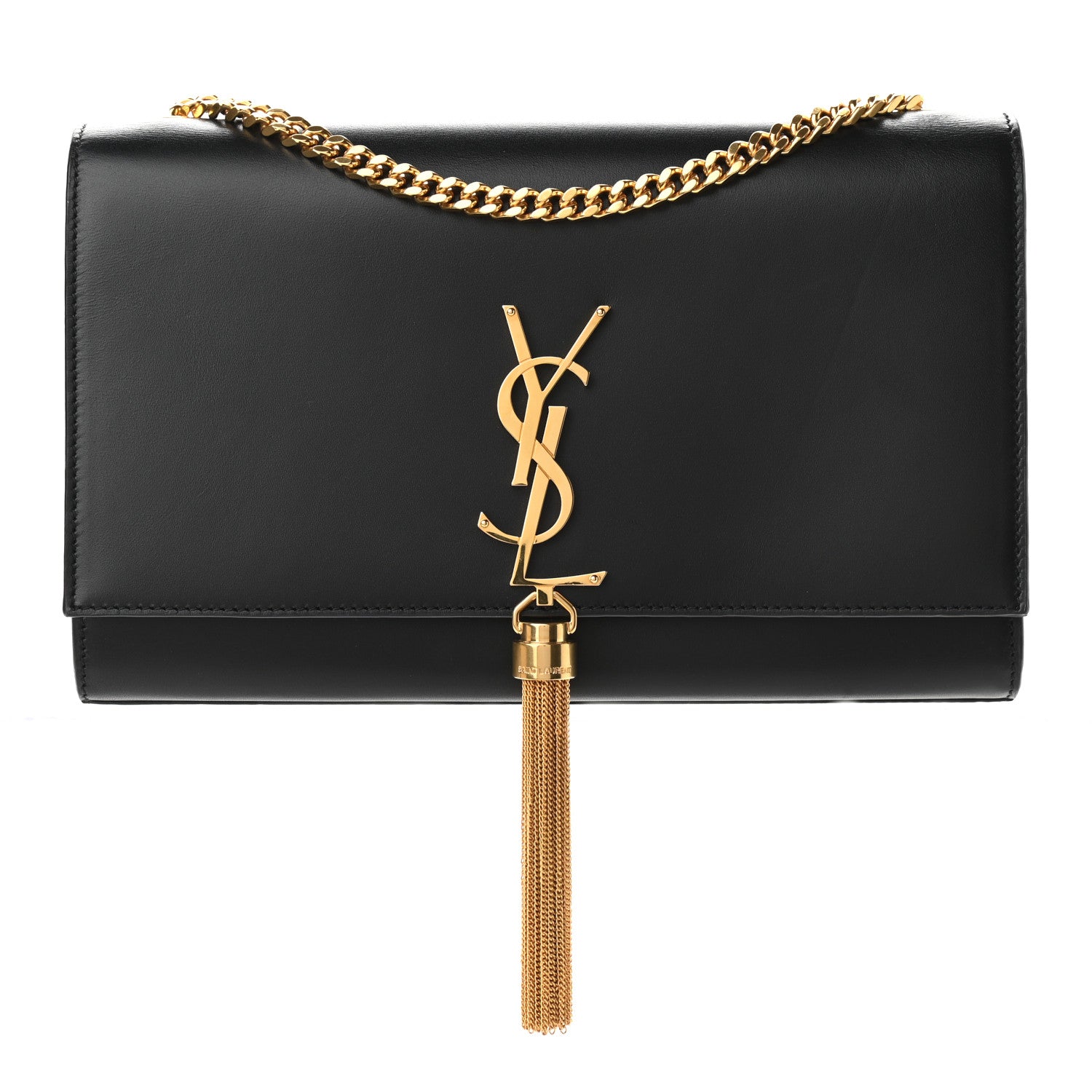 Saint Laurent Smooth Calfskin Medium Classic Monogram Kate Tassel Satchel Black 1 of 9