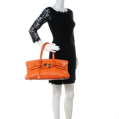 Hermes Taurillon Clemence JPG Birkin 42 Orange 4 of 9
