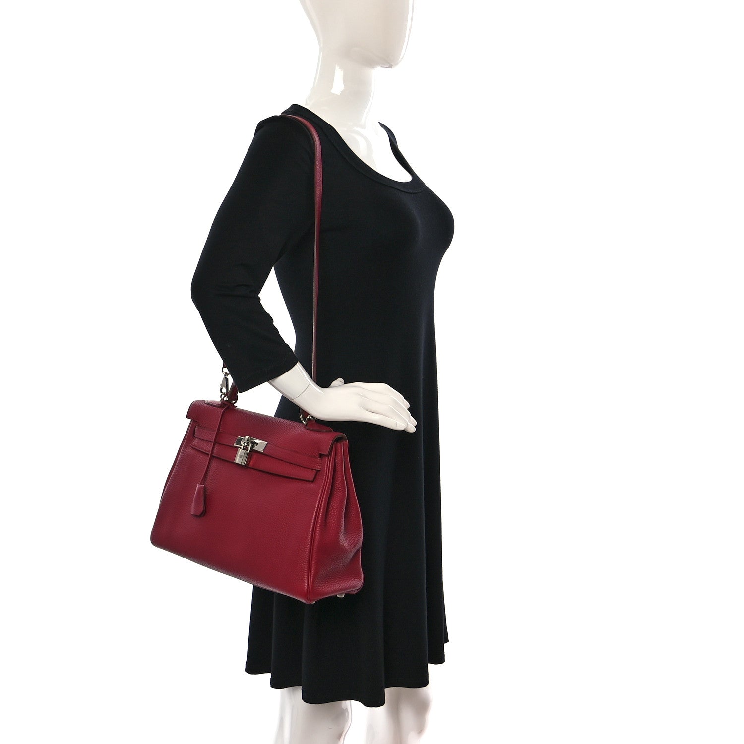 Hermes Togo Kelly Retourne 32 Rubis 2 of 12