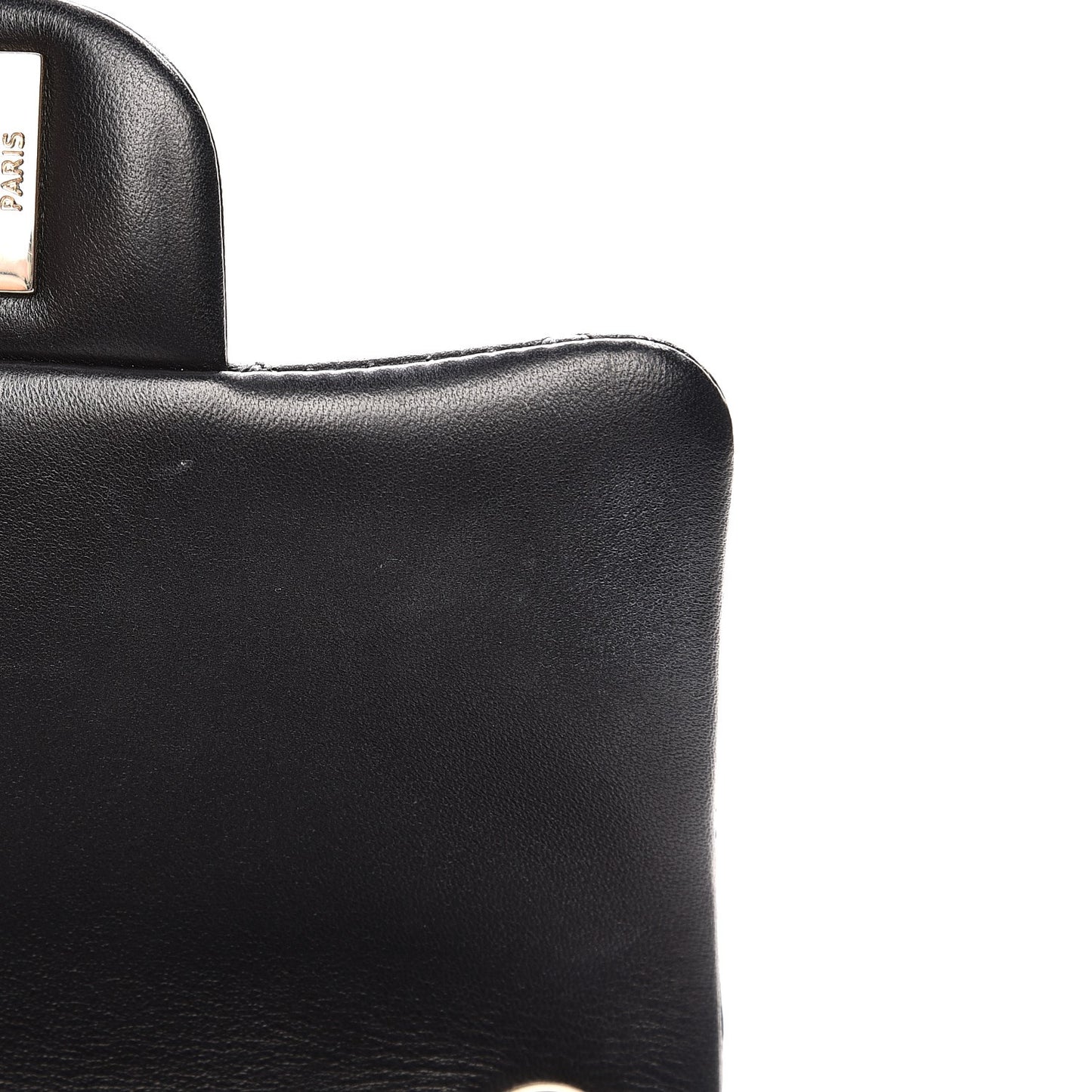 Lambskin Quilted Mini Square Flap Black