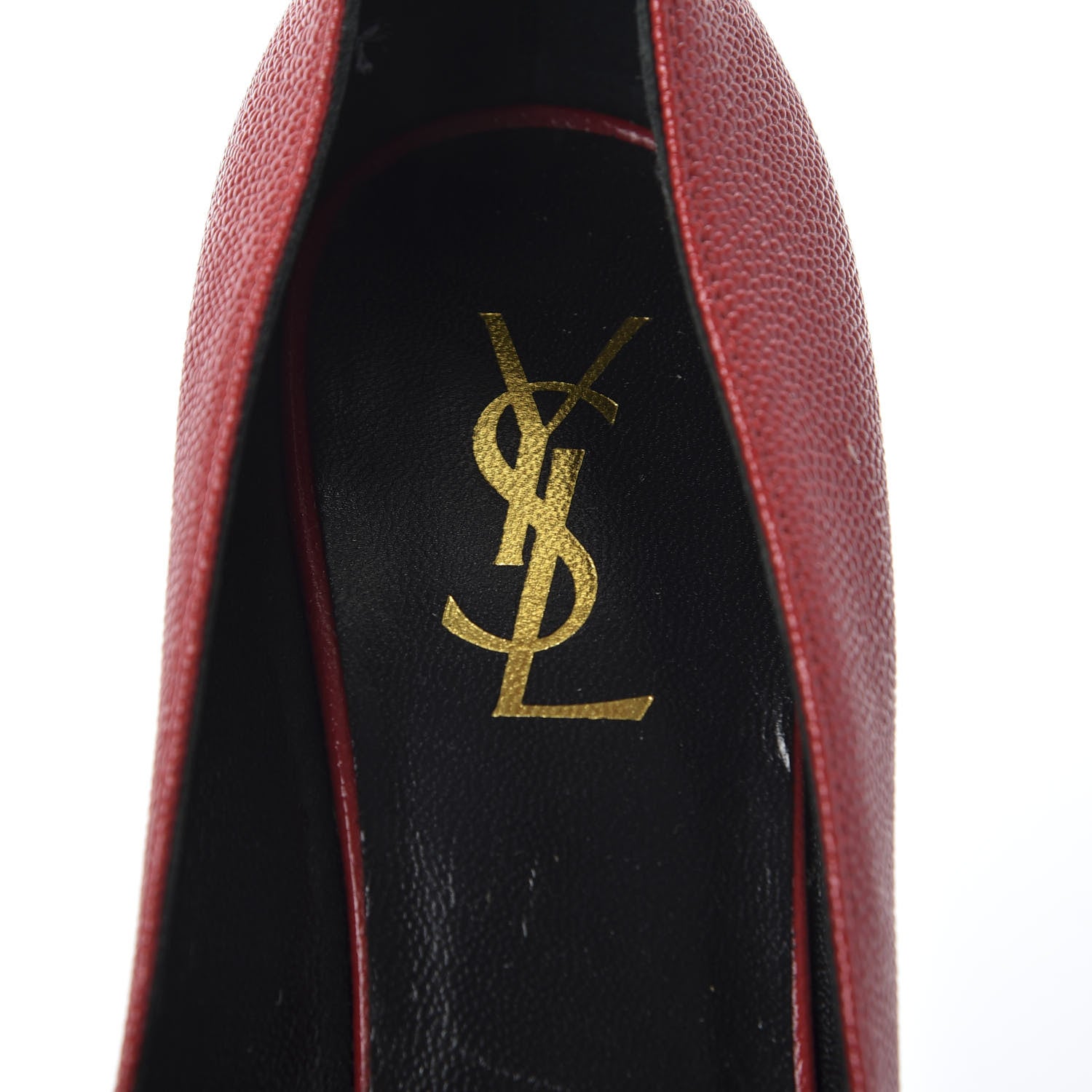 Saint Laurent Vernigolf Tribtoo 80 Platform Pumps 39 Red 7 of 9