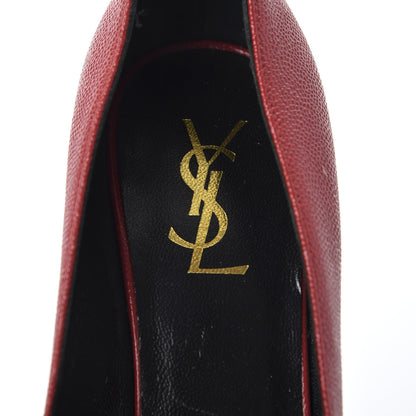Saint Laurent Vernigolf Tribtoo 80 Platform Pumps 39 Red 7 of 9