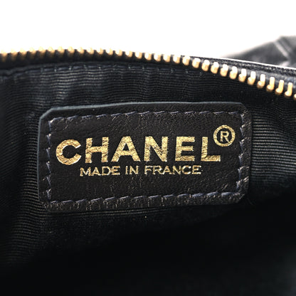 Chanel Lambskin Chocolate Bar Cosmetic Pouch Black 6 of 9