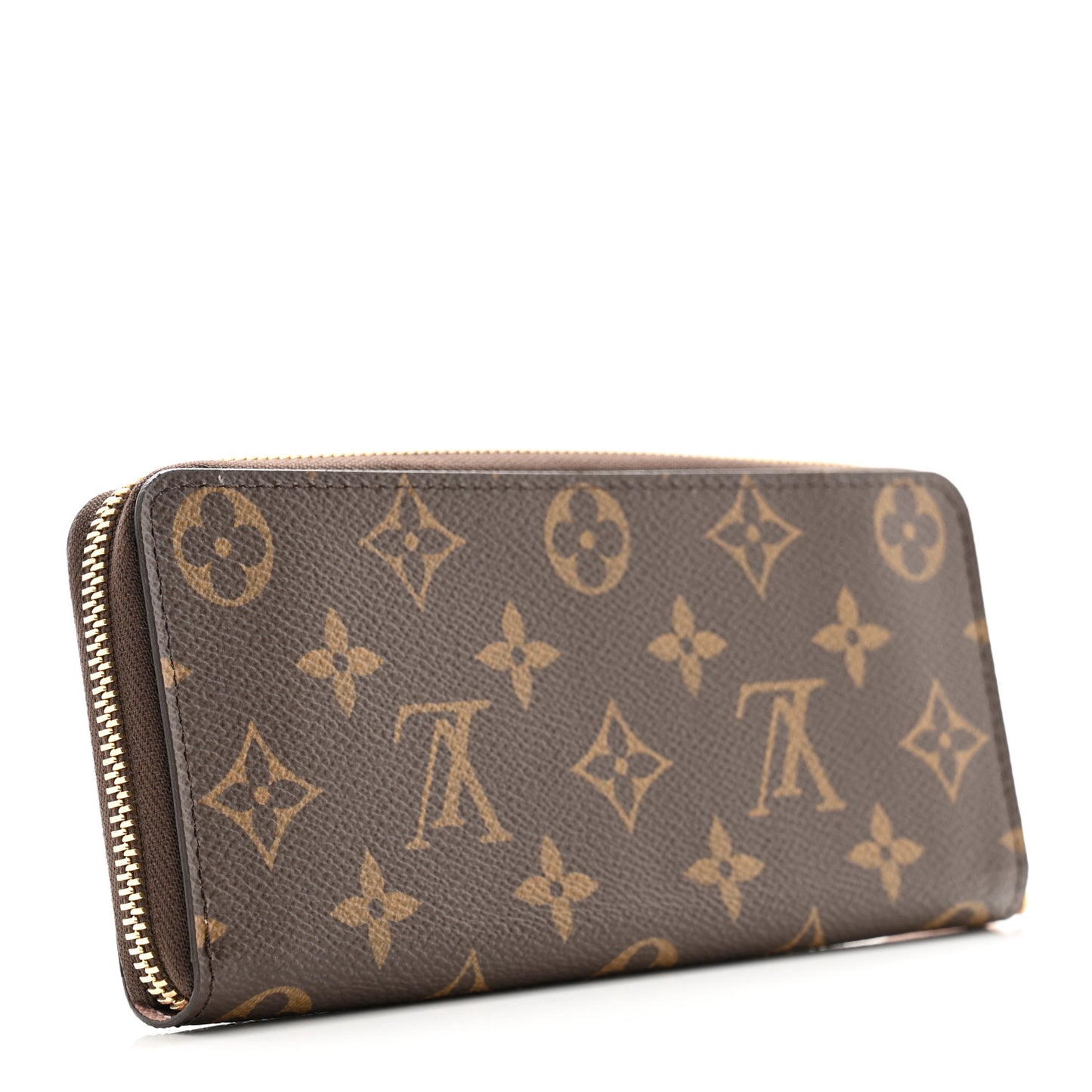 Monogram Clemence Wallet Rose Ballerine