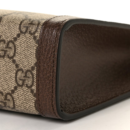 Gucci GG Supreme Monogram Web Ophidia Pouch Brown 17 of 20
