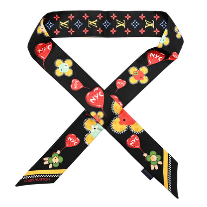 Louis Vuitton Silk Monogram 57th Street NYC Bandeau Black 1 of 3