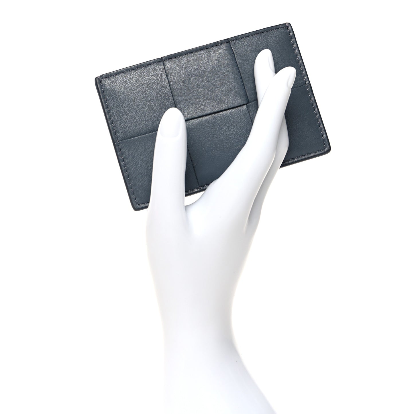 Nappa Maxi Intrecciato Card Holder Blue
