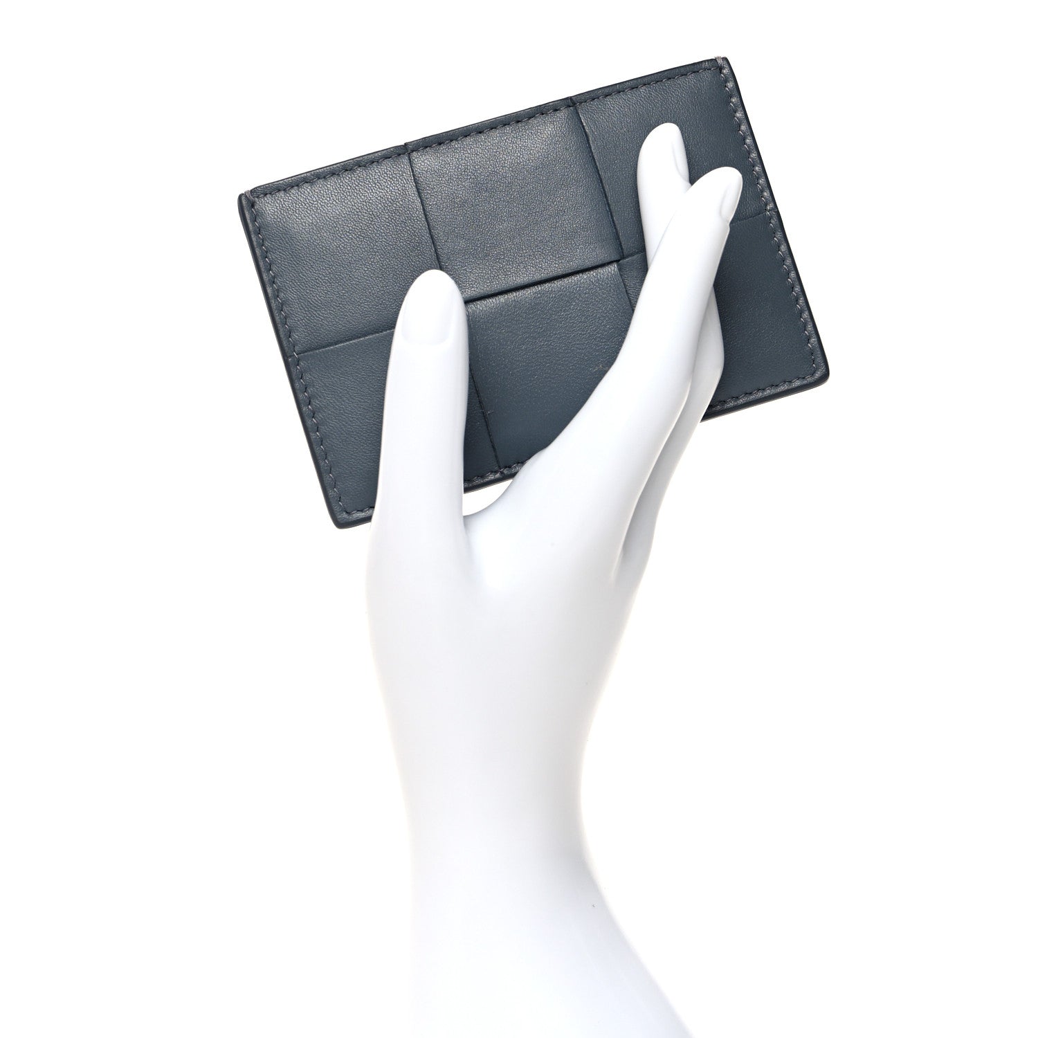 Bottega Veneta Nappa Maxi Intrecciato Card Holder Blue 2 of 7