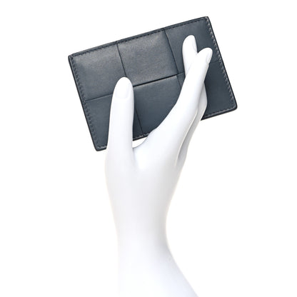 Bottega Veneta Nappa Maxi Intrecciato Card Holder Blue 2 of 7