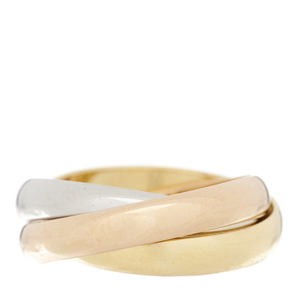Cartier 18K Pink Yellow White Gold Classic Les Must De Cartier Trinity Ring 52 6 5 of 11