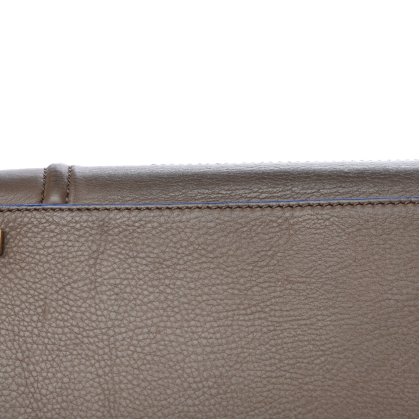 Supple Calfskin Medium Phantom Luggage Khaki Cobalt Trim