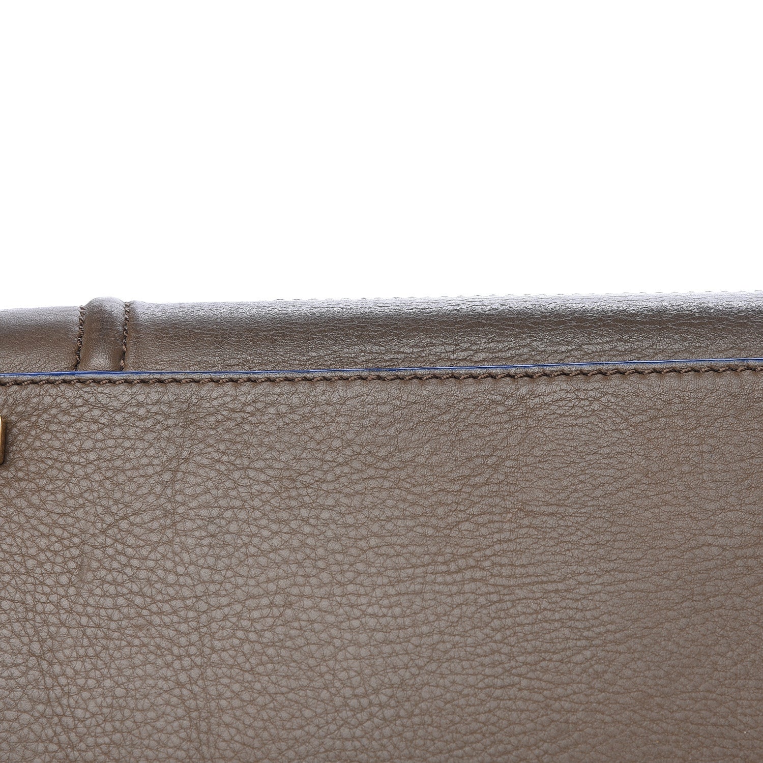 Celine Supple Calfskin Medium Phantom Luggage Khaki Cobalt Trim 13 of 14
