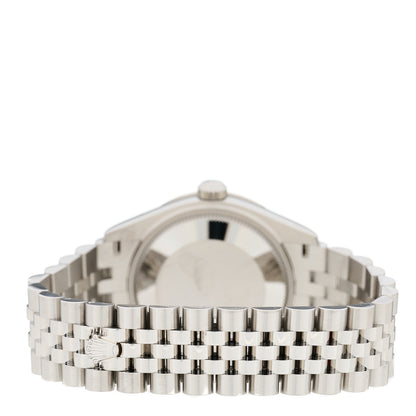 Rolex Stainless Steel 18K White Gold Diamond 31mm Oyster Perpetual Datejust Watch Dark Grey Roman 278384RBR 3 of 4
