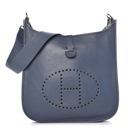 Hermes Buffle Skipper Evelyne GM Bleu Saphir 1 of 11