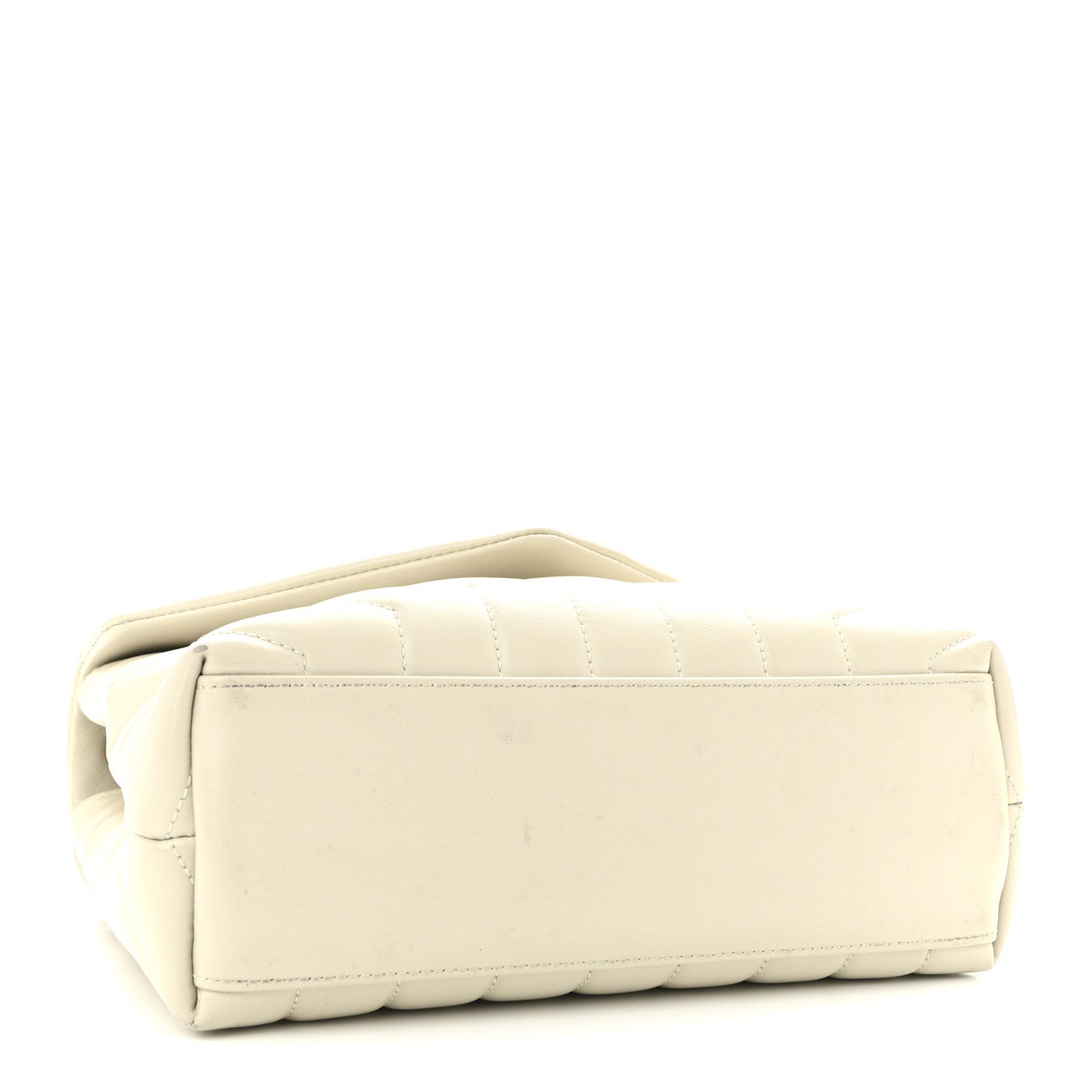 Saint Laurent Calfskin Y Quilted Monogram Small Loulou Chain Satchel Crema Soft 4 of 9