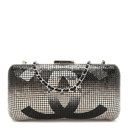 Chanel Metallic Lambskin Perforated Hollywood Clutch Silver 1 of 9