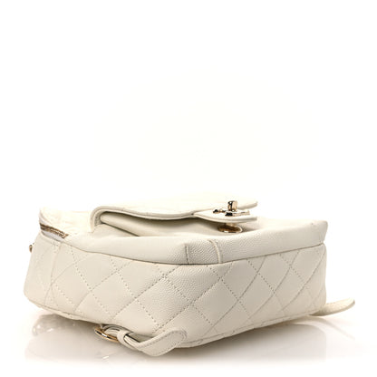 Chanel Caviar Quilted Small CC Day Backpack White 4 of 14