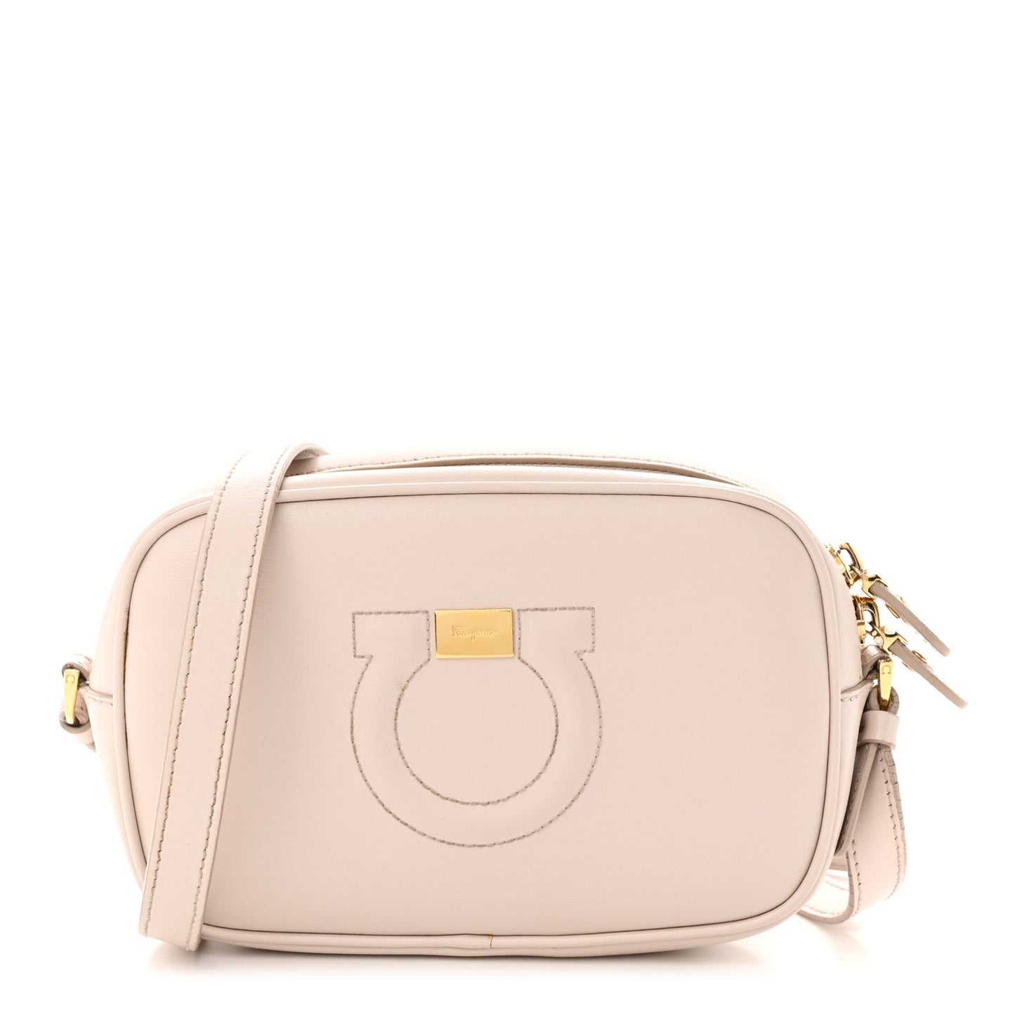 Calfskin City Goncho Crossbody Camera Bag New Bisque