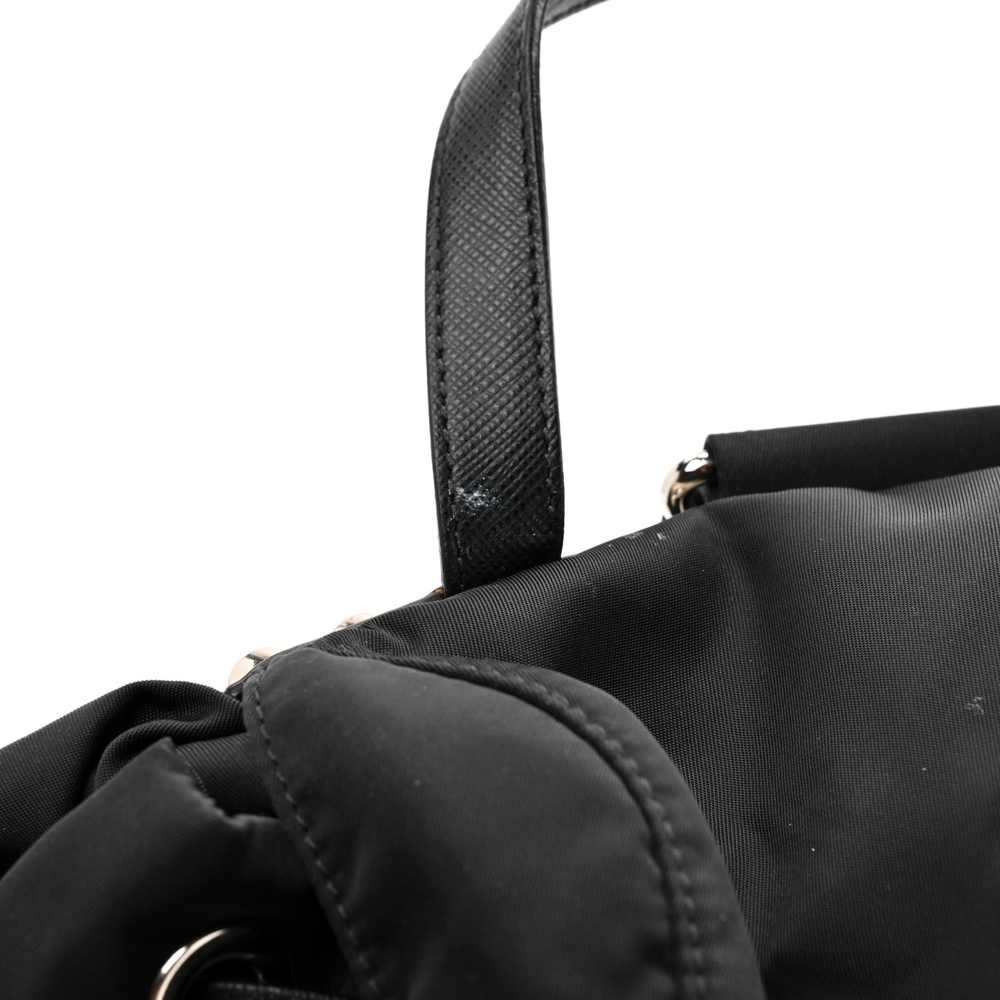 Nylon New Vela Studded Backpack Black Fuoco