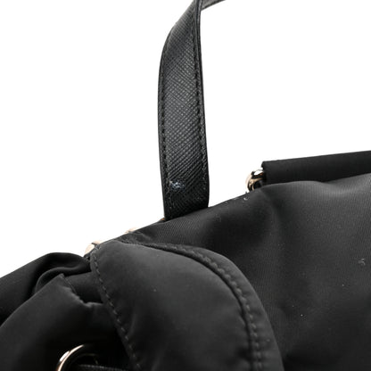 Prada Nylon New Vela Studded Backpack Black Fuoco 12 of 12