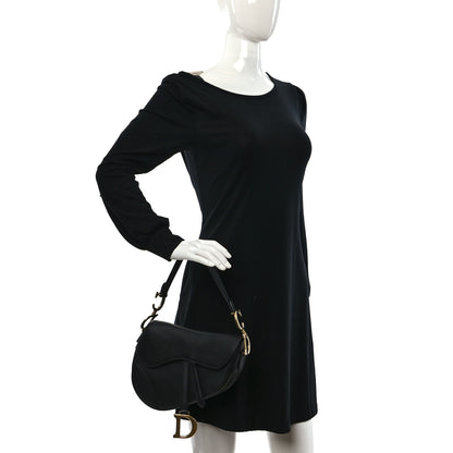 Christian Dior Grained Calfskin Saddle Bag Black 2 of 9