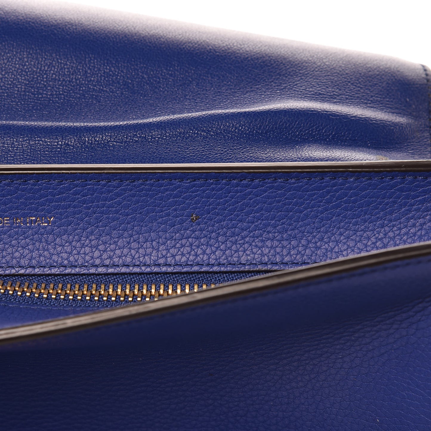 Drummed Calfskin Suede Medium Trapeze Indigo