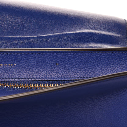 Celine Drummed Calfskin Suede Medium Trapeze Indigo 8 of 16